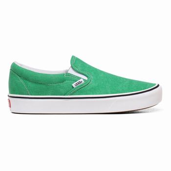 Damske Slip On Tenisky Vans Washed Canvas ComfyCush Svetlomodrá Zelene VA81SBGEI